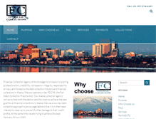 Tablet Screenshot of financialcollections.com